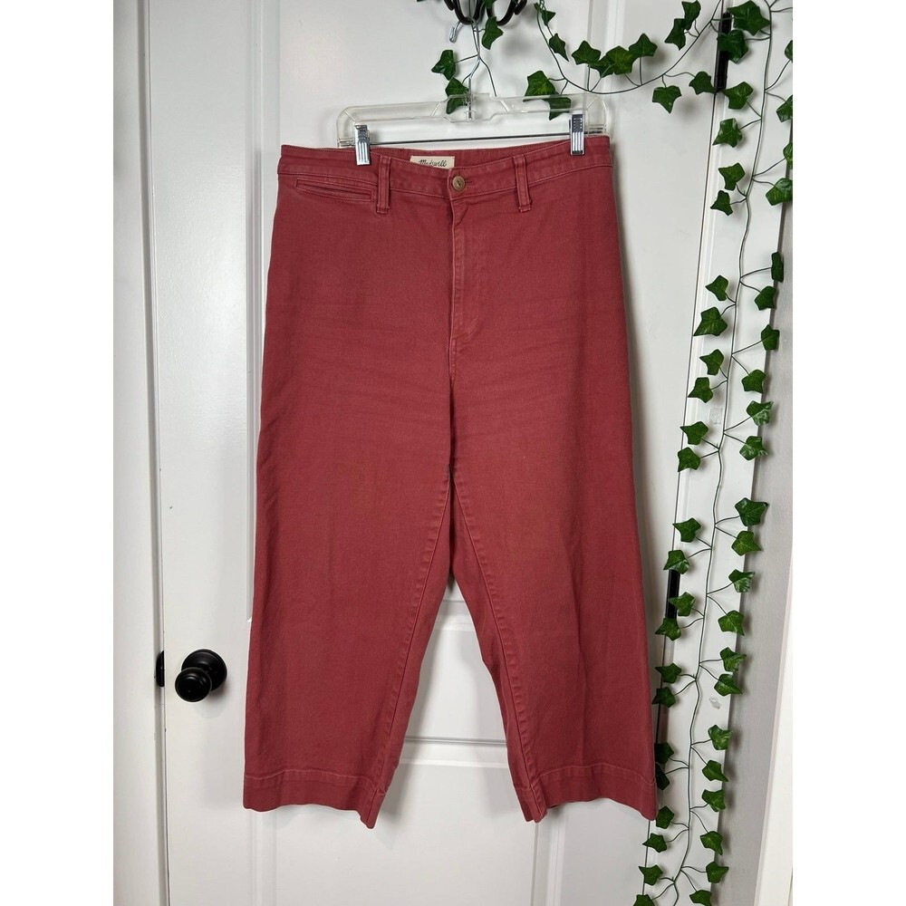 Madewell Slim Emmett Wide Leg Crop Pants, Size 32